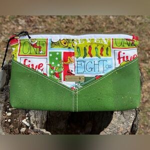 Green and Multicolor Holiday Women's Clutch
